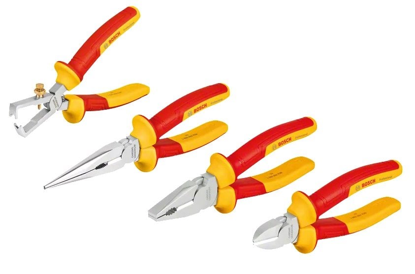 BOSCH Profesyonel VDE 1000 Volt 4 Parça Elektrikçi Pense Seti (1600A02NG1) fiyatı