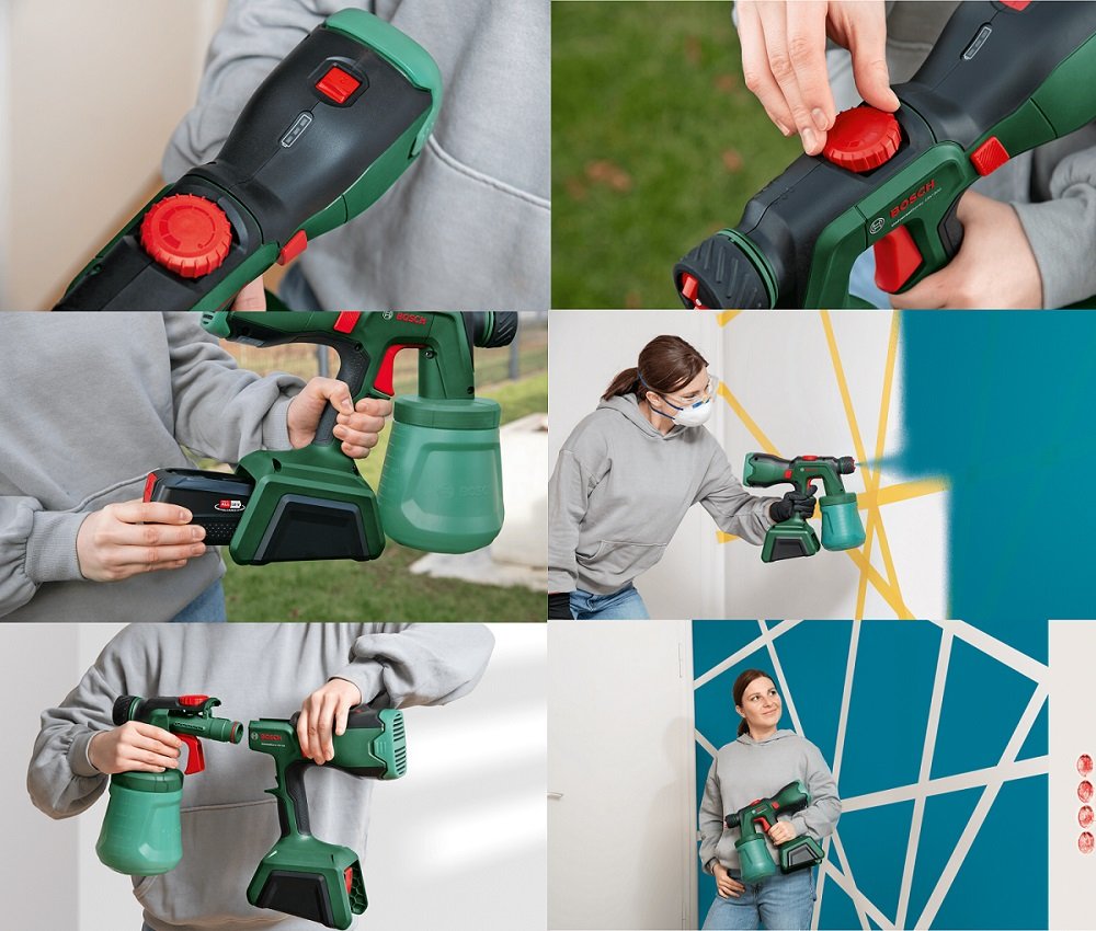 BOSCH UniversalSpray 18V-300 Akülü Boya Tabancası (Akü ve Şarj Cihazı Hariç) ne işe yarar