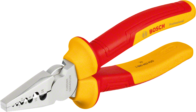 BOSCH VDE 1000 Volt İzoleli Kablo Pabucu Sıkma Pensesi 180 mm (1600A02NE6) fiyatı