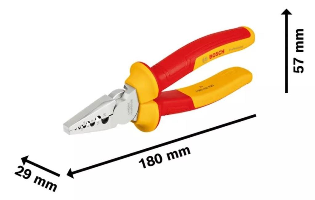 BOSCH VDE 1000 Volt İzoleli Kablo Pabucu Sıkma Pensesi 180 mm (1600A02NE6) nereden bulurum