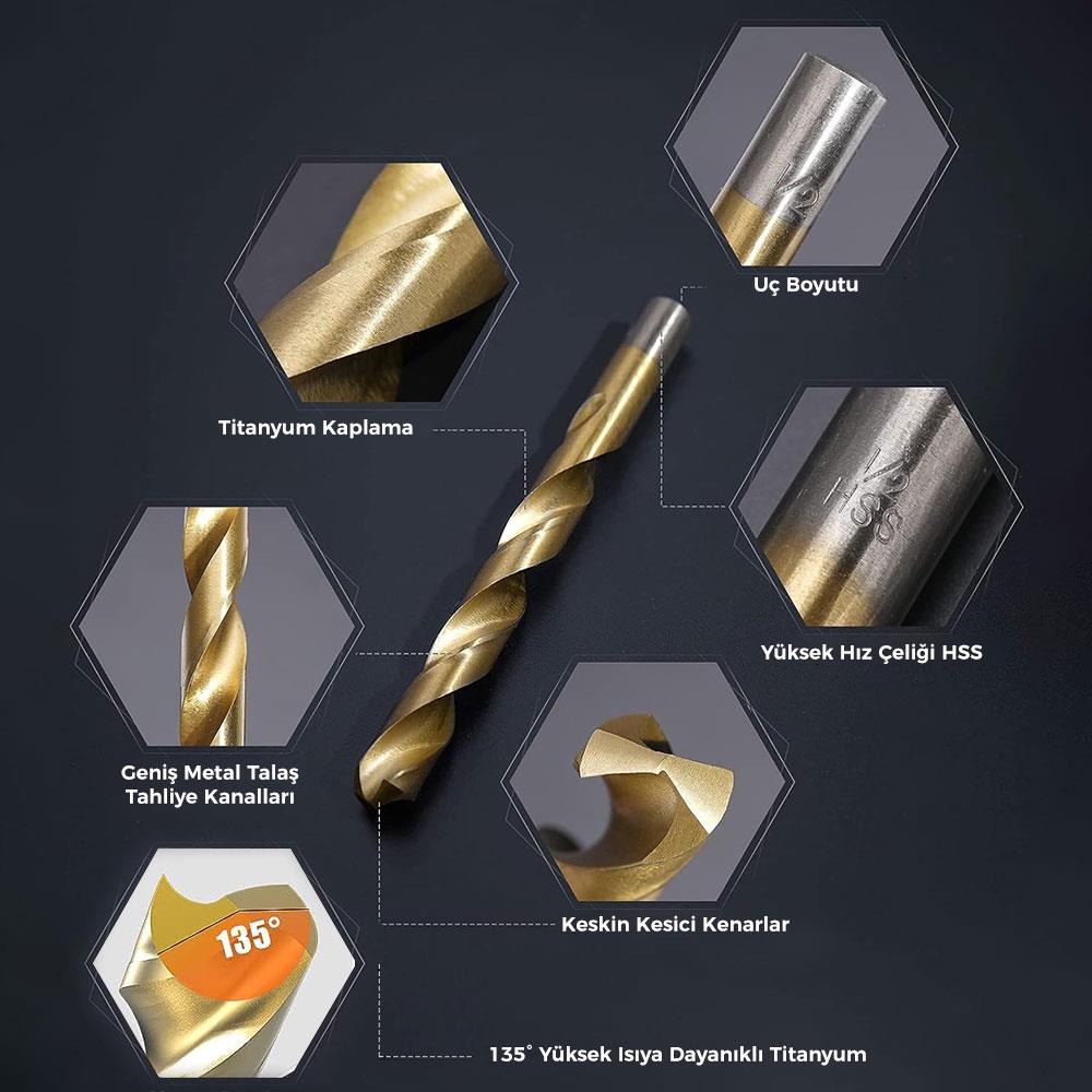 CAT DA02901 16 Parça Profesyonel Titanyum Kaplama HSS Metal Delici Matkap Ucu nereden bulurum