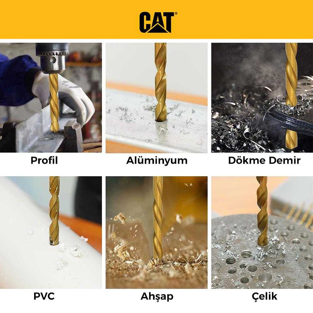 CAT DA02901 16 Parça Profesyonel Titanyum Kaplama HSS Metal Delici Matkap Ucu ne işe yarar