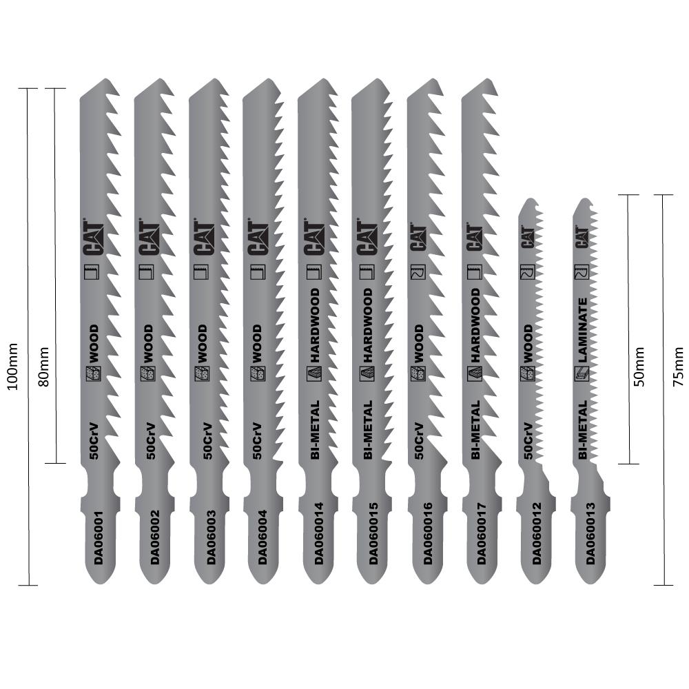 CAT DA06902 10 Parça Profesyonel Ahşap Hassas/Kaba/Düz/Kavisli Kesim Dekupaj Testere Ucu ne işe yarar