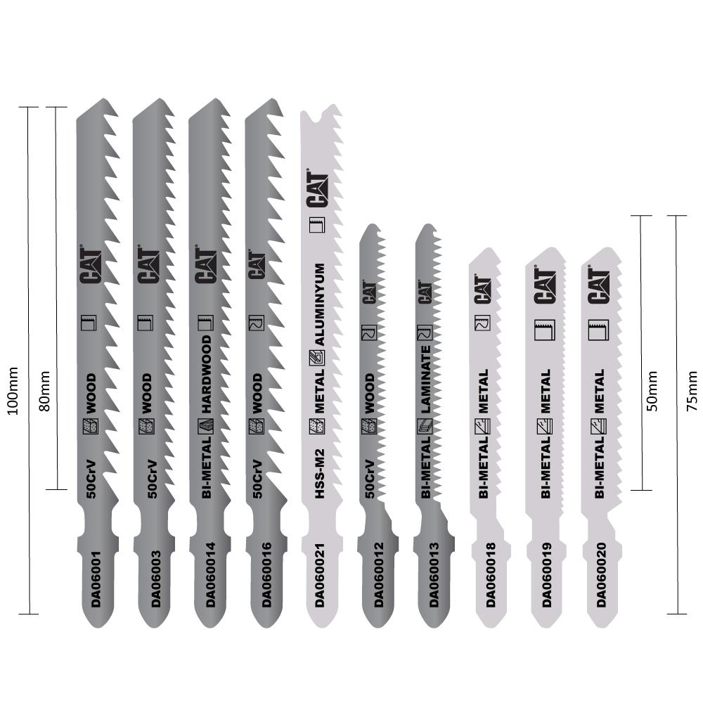 CAT DA06903 10 Parça Profesyonel Metal/Ahşap Hassas/Kaba Kesim Dekupaj Testere Ucu ne işe yarar