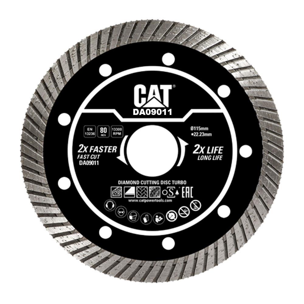 CAT DA09011 115mm Profesyonel Beton, Tuğla, Parke Taşı Elmas Kesme Diski (Turbo Kanallı Kenar) fiyatı