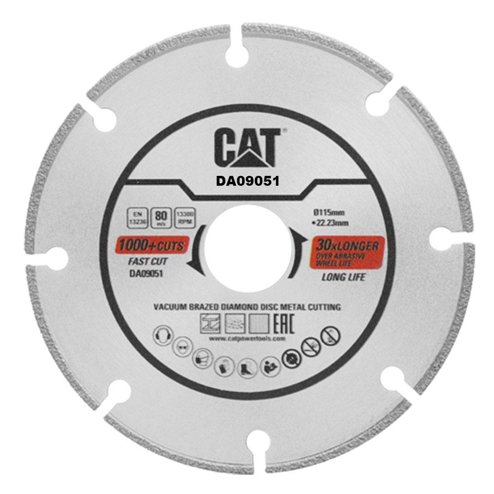 CAT DA09051 115mm Profesyonel Çelik, İnox, Demir Elmas Metal Kesme Diski (Soketli, Aralıklı Kenar) fiyatı