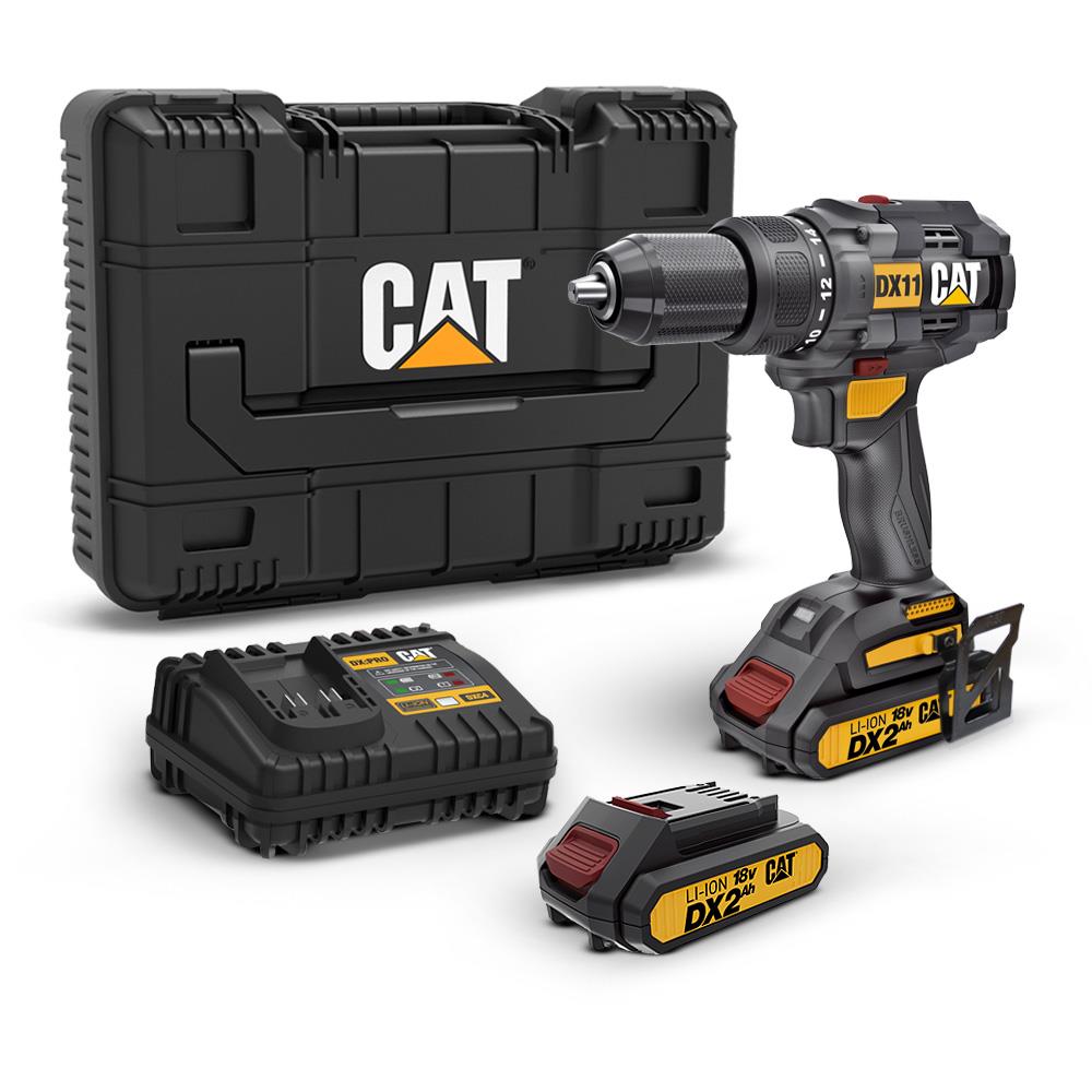 CAT DX11 18Volt/2.0Ah Li-ion Çift Akülü Kömürsüz Profesyonel Şarjlı Matkap fiyatı