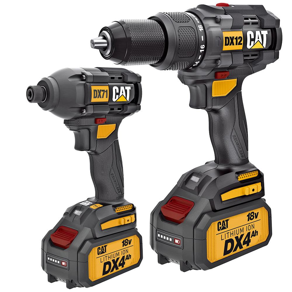 CAT DX12K.2 18Volt/4.0Ah Li-ion Çift Akülü Kömürsüz Profesyonel Şarjlı Darbeli Matkap + DX71.2 Kömürsüz Darbeli Tornavida Kombo Set nereden bulurum