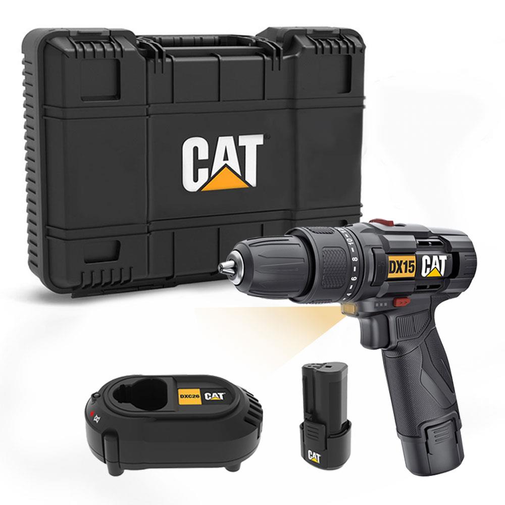 CAT DX15.1 12Volt/2.0Ah Li-ion Çift Akülü Profesyonel Şarjlı Darbeli Matkap fiyatı