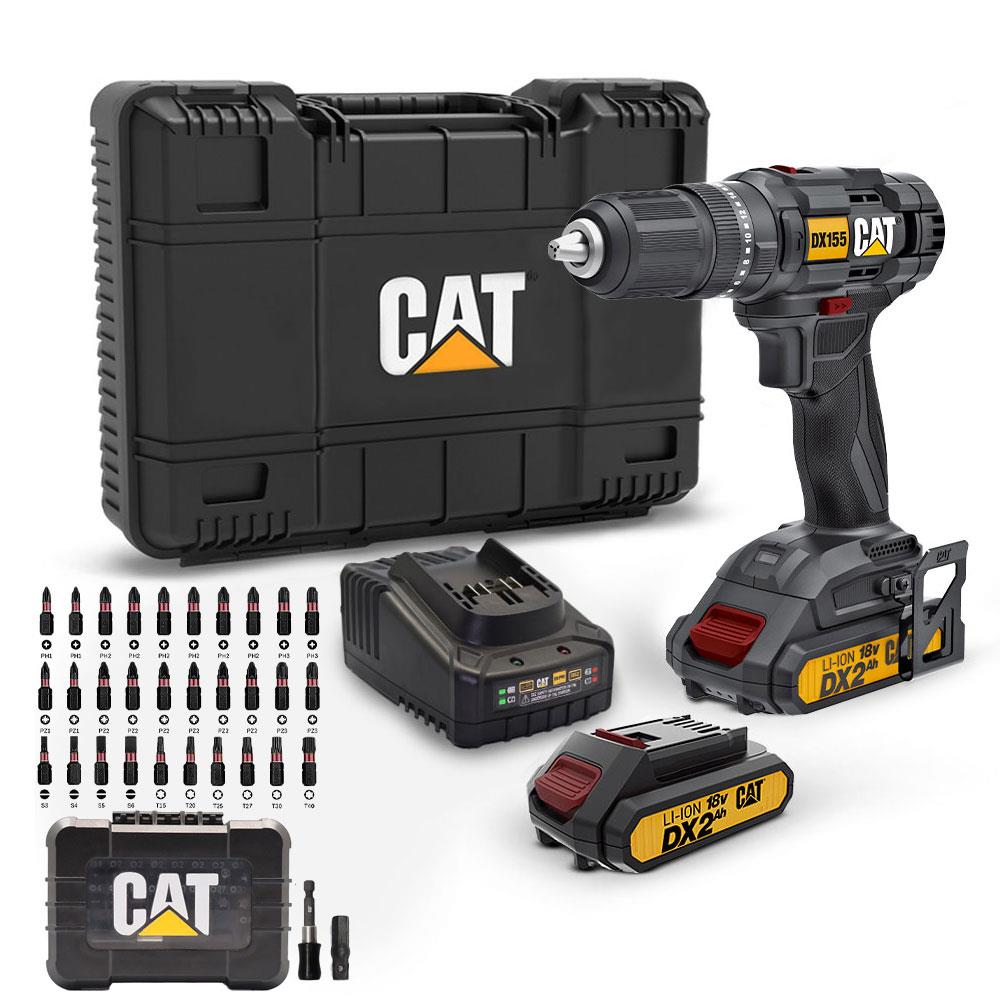 CAT DX155.1SET 18Volt/2.0Ah Li-ion Çift Akülü Profesyonel Şarjlı Darbeli Matkap + DA01901 32 Parça Vidalama Uç Seti nasıl kullanılır
