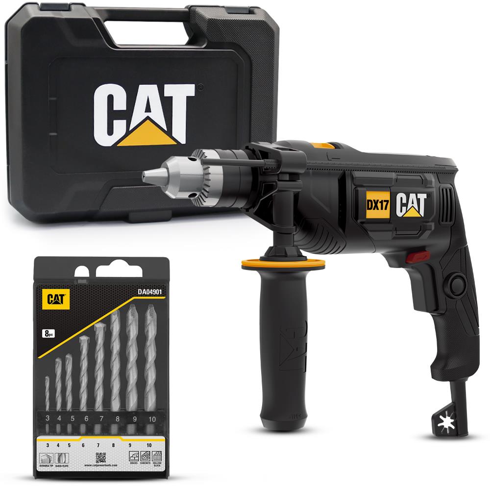 CAT DX17.1 750Watt 13mm Profesyonel Darbeli Matkap + 8 Parça Aksesuar fiyatı