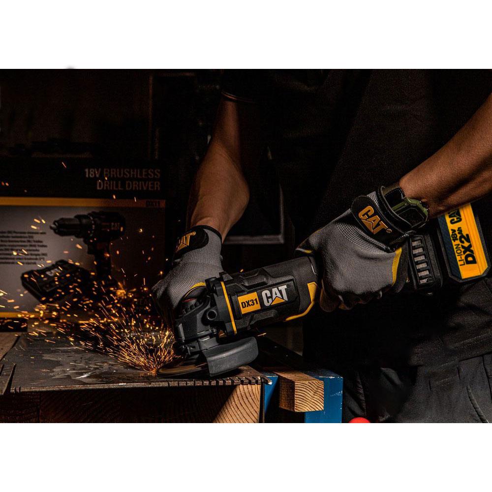 CAT DX31BC 18Volt 2.0Ah Li-ion 115mm Tek Akülü Kömürsüz Profesyonel Avuç Taşlama ne işe yarar