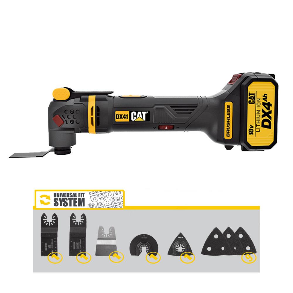 CAT DX41 18Volt/4.0Ah Li-ion Tek Akülü Kömürsüz Profesyonel Çok Amaçlı Devir Ayarlı Raspalama+14 Adet Aksesuar nasıl kullanılır