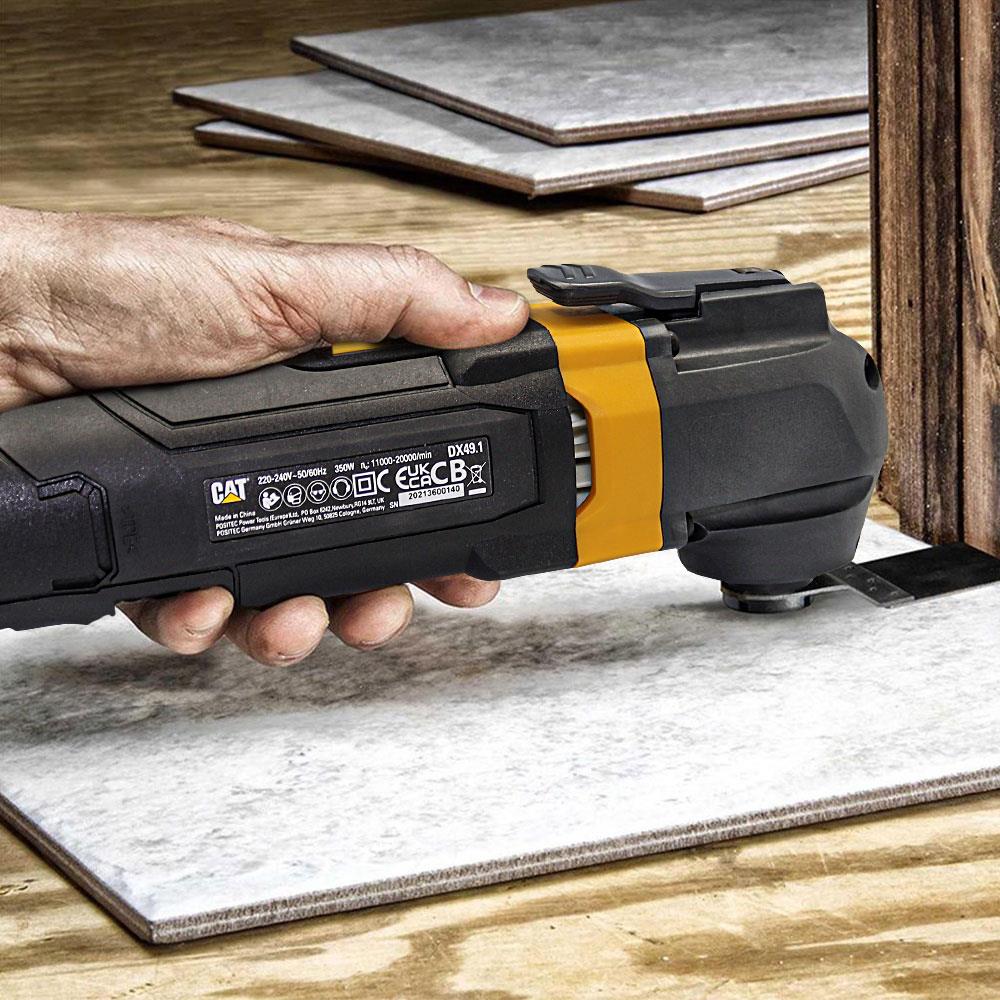 CAT DX49.1 350Watt Profesyonel Çok Amaçlı Devir Ayarlı Kesme Raspalama ve Zımpara + 14 Adet Aksesuar ne işe yarar