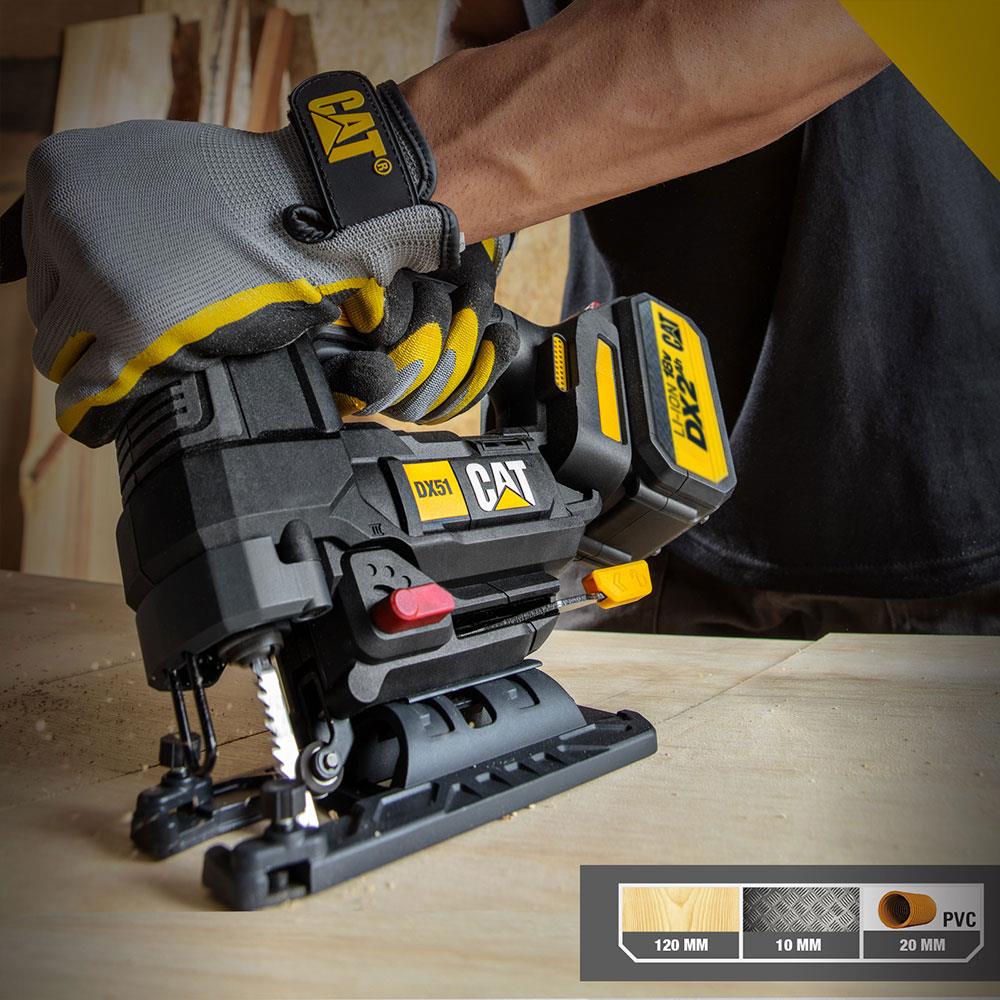 CAT DX51BC 18Volt 2.0Ah Li-ion Tek Akülü Profesyonel Kömürsüz Dekupaj Testere nasıl kullanılır