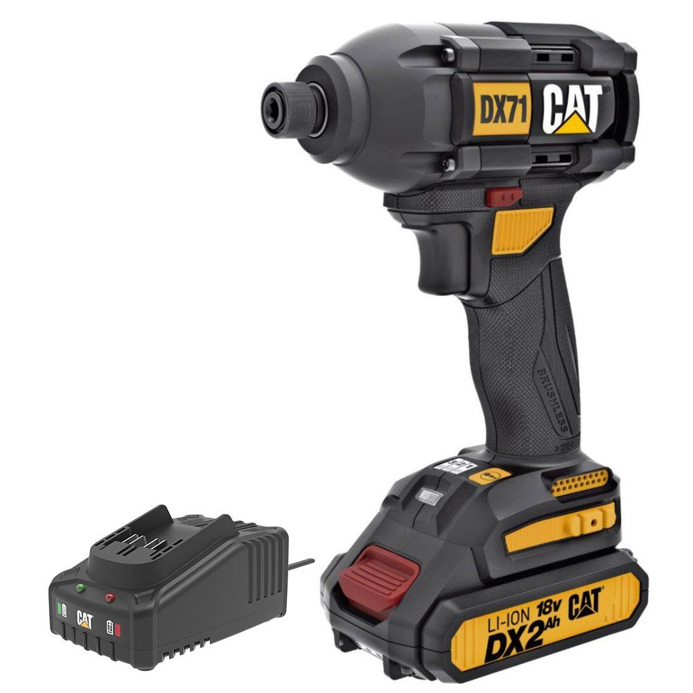 CAT DX71BC 18Volt 2.0Ah Li-ion Tek Akülü 215Nm Kömürsüz Profesyonel Şarjlı Darbeli Tornavida fiyatı