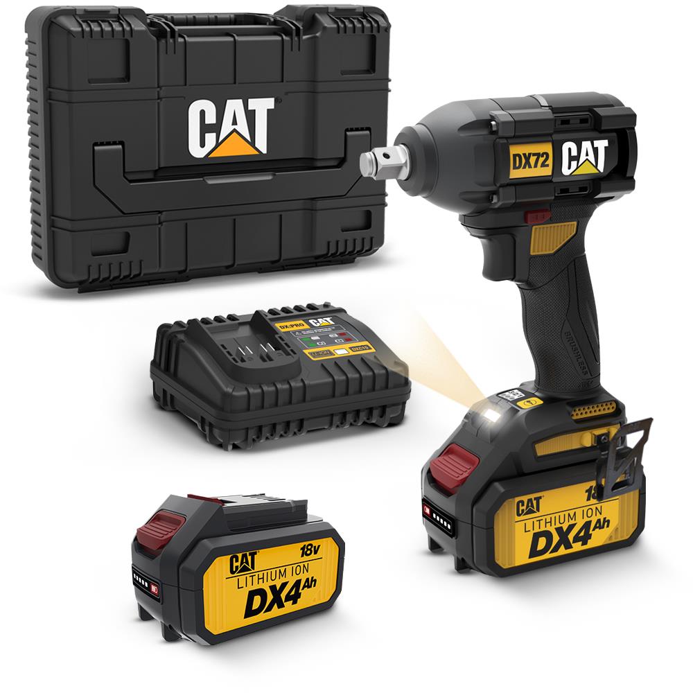 CAT DX72 18Volt/4.0Ah Li-ion Çift Akülü Şarjlı 350Nm Kömürsüz Profesyonel Somun Sıkma fiyatı