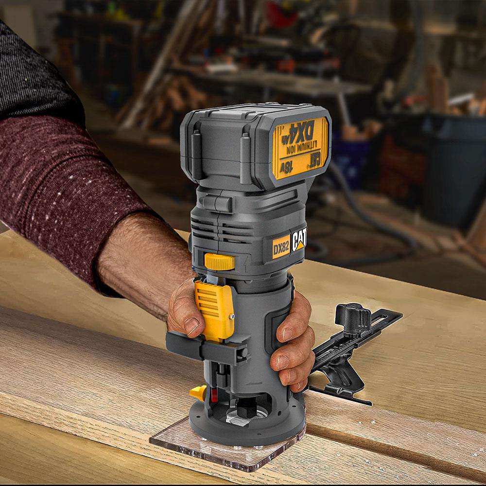 CAT DX82B 18Volt Şarjlı Kömürsüz 6mm Devir Ayarlı Profesyonel Avuç İçi El Frezesi Formika Tıraşlama (Akü Dahil Değildir) ne işe yarar