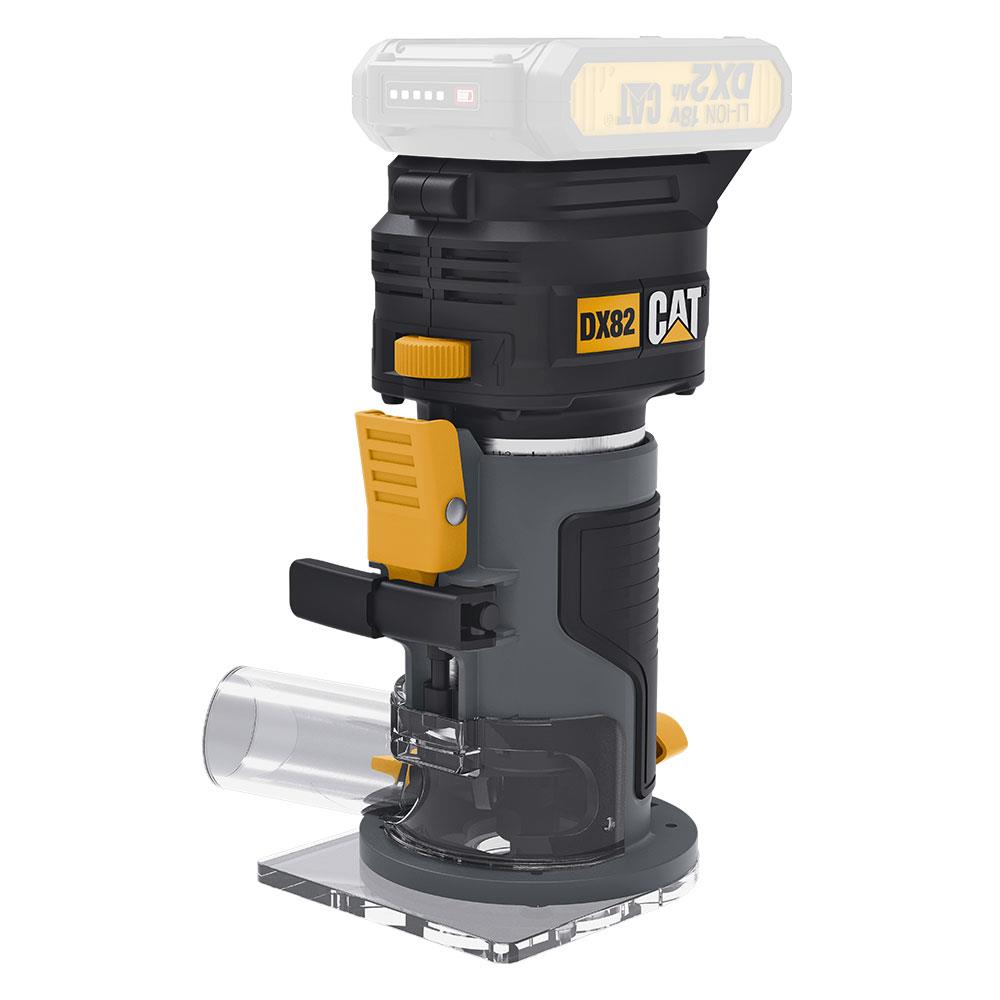 CAT DX82B 18Volt Şarjlı Kömürsüz 6mm Devir Ayarlı Profesyonel Avuç İçi El Frezesi Formika Tıraşlama (Akü Dahil Değildir) fiyatı