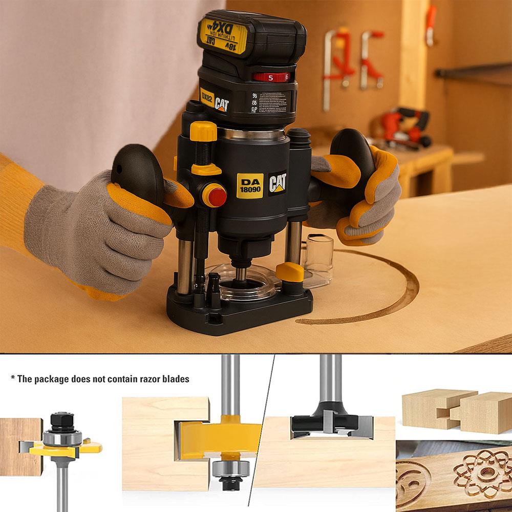 CAT DX82B.3 18Volt Şarjlı Kömürsüz 6mm Devir Ayarlı Profesyonel Avuç İçi El Frezesi Formika Tıraşlama (Akü Dahil Değildir) ne işe yarar