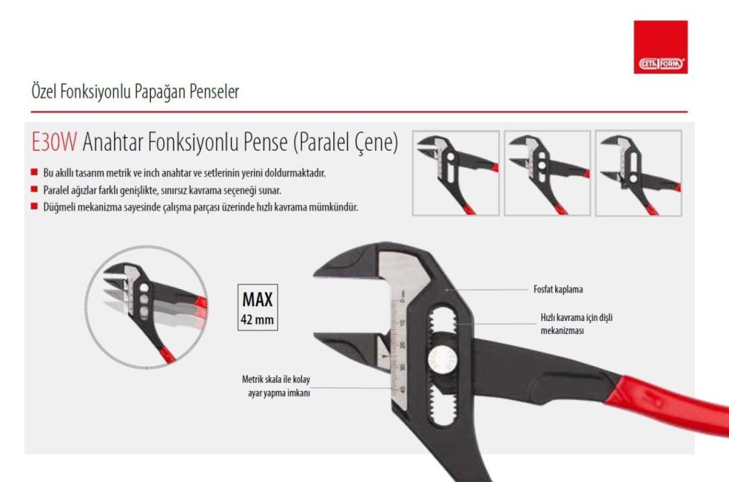 CETA-FORM Anahtar Fonksiyonlu Fort Pense (Paralel Çene) - E30W-54-0250 nasıl kullanılır