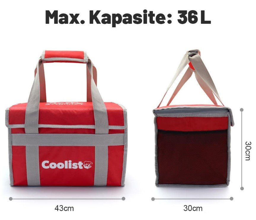 COOLIST CL36 Katlanır Termos Çanta 36 Litre (Kırmızı) nasıl kullanılır