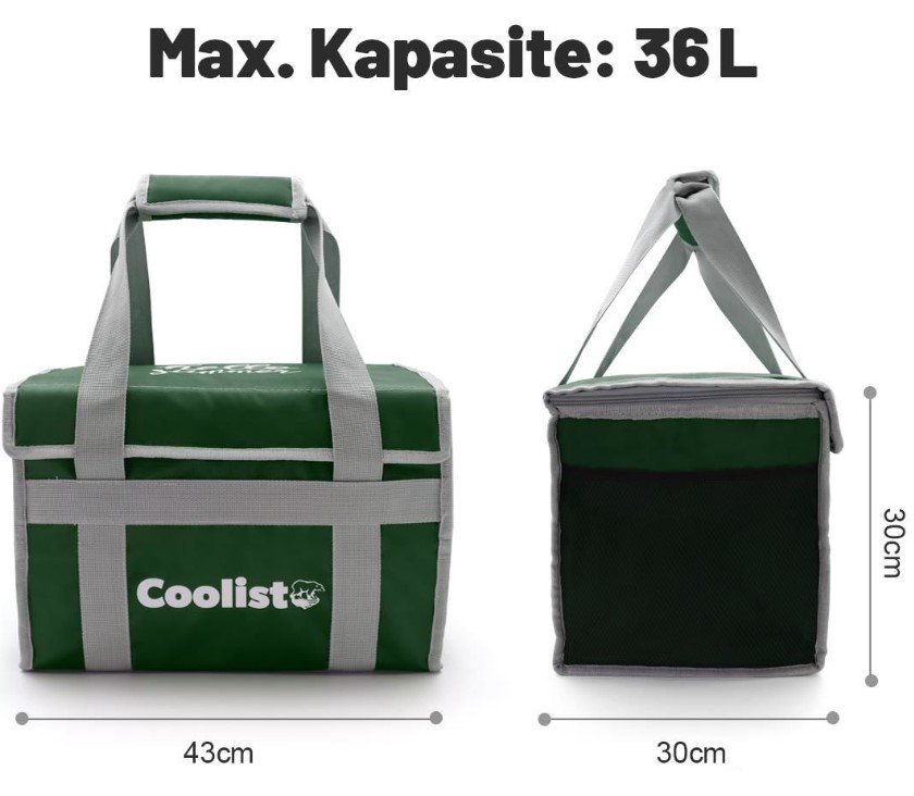 COOLIST CL36 Katlanır Termos Çanta 36 Litre (Yeşil) nasıl kullanılır