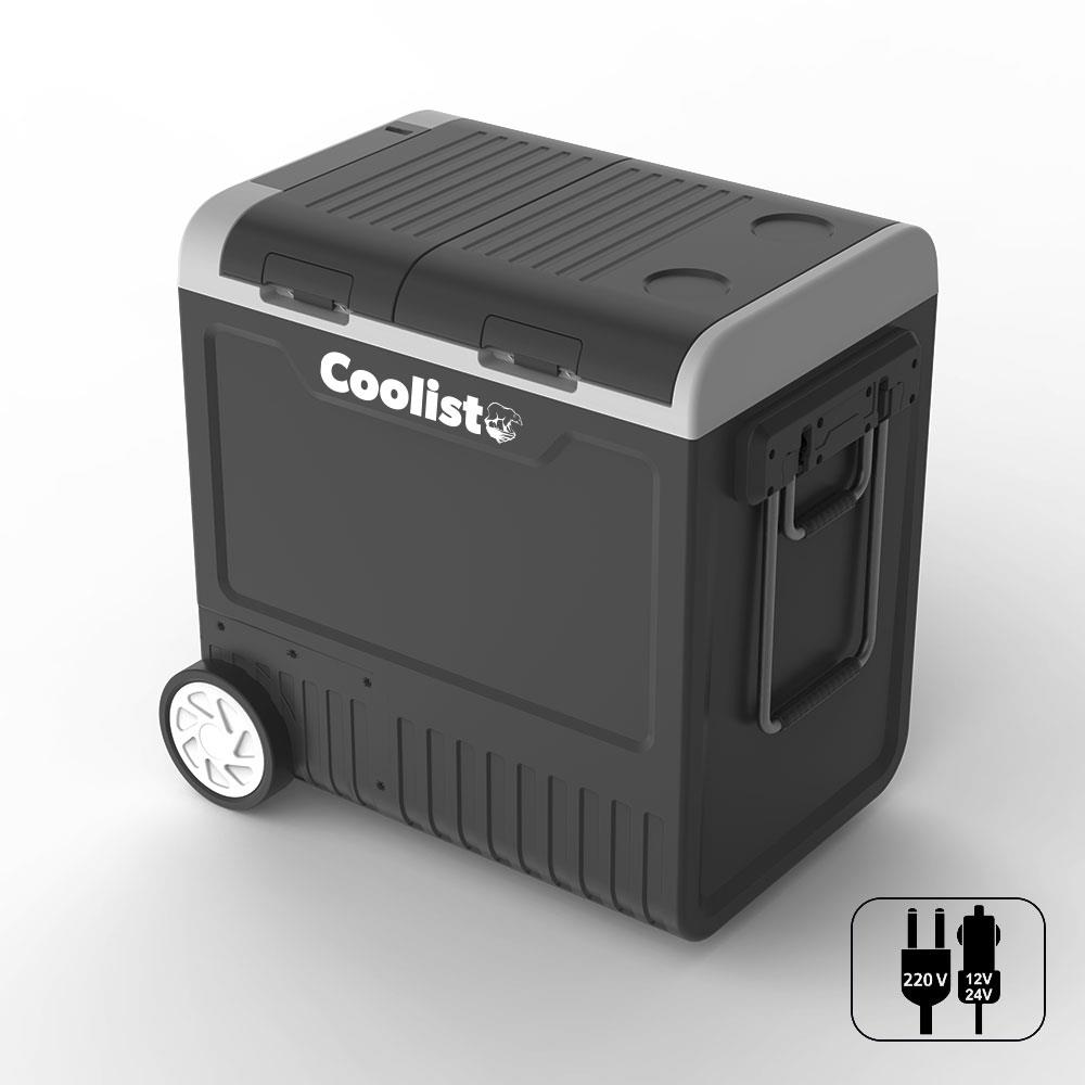 Coolist CLK65W 12/24Volt 220Volt 65 Litre Çift Bölmeli Tekerlekli Outdoor Kompresörlü Oto Buzdolabı/Dondurucu fiyatı