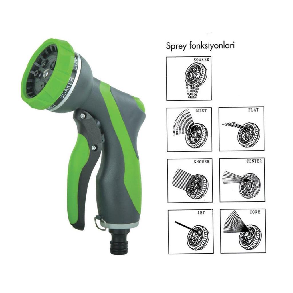 Daye DY2037L Ön Tetikli Sprey Sulama Tabancası 7 Fonksiyonlu ne işe yarar