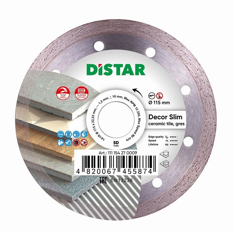 DİSTAR DECOR 115 mm Elmas Seramik - Fayans Kesme Testeresi (Ekstra İnce) fiyatı