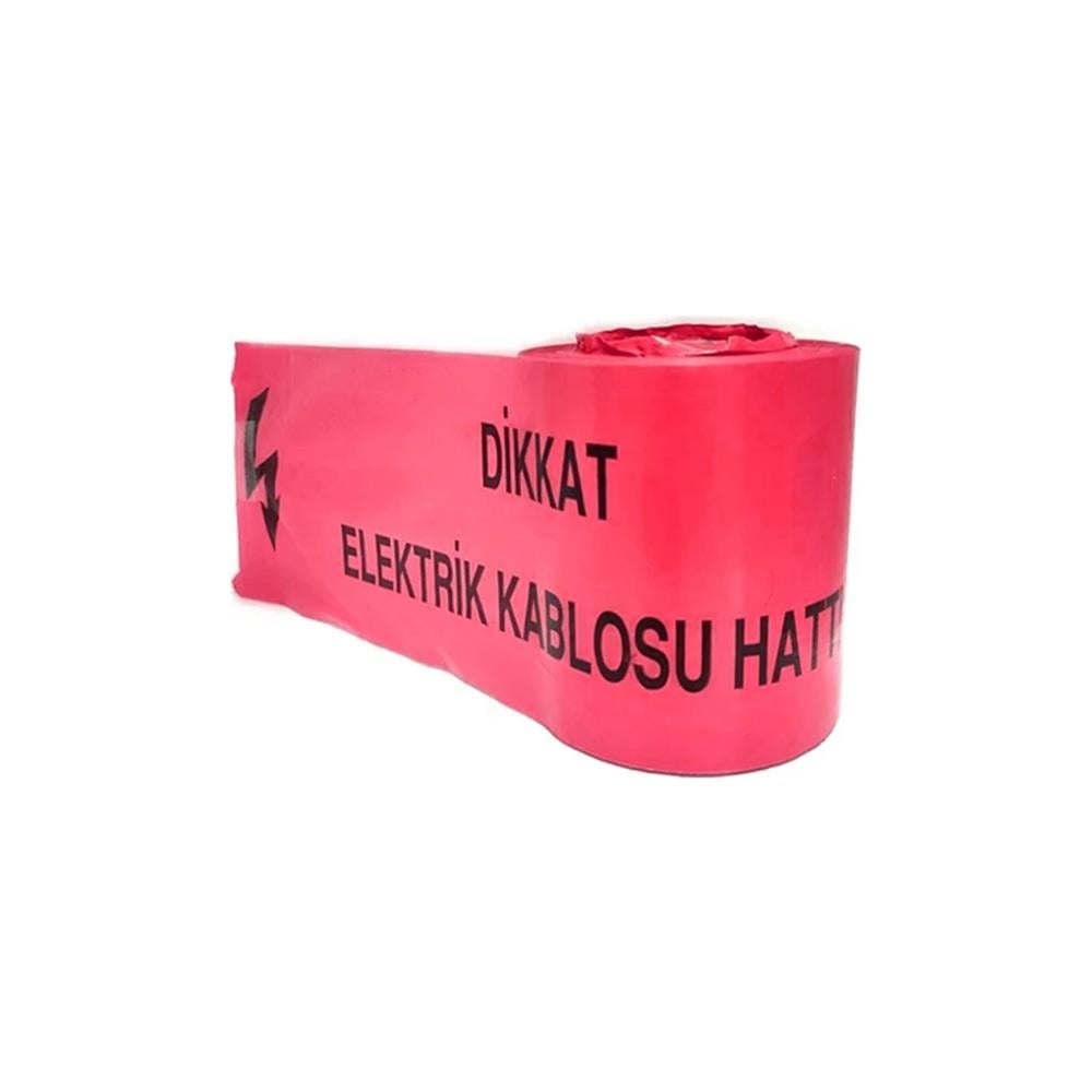 Elektrik Kablosu Hattı Emniyet Şeridi İkaz Bandı Kırmızı 15cm 250mt ne işe yarar