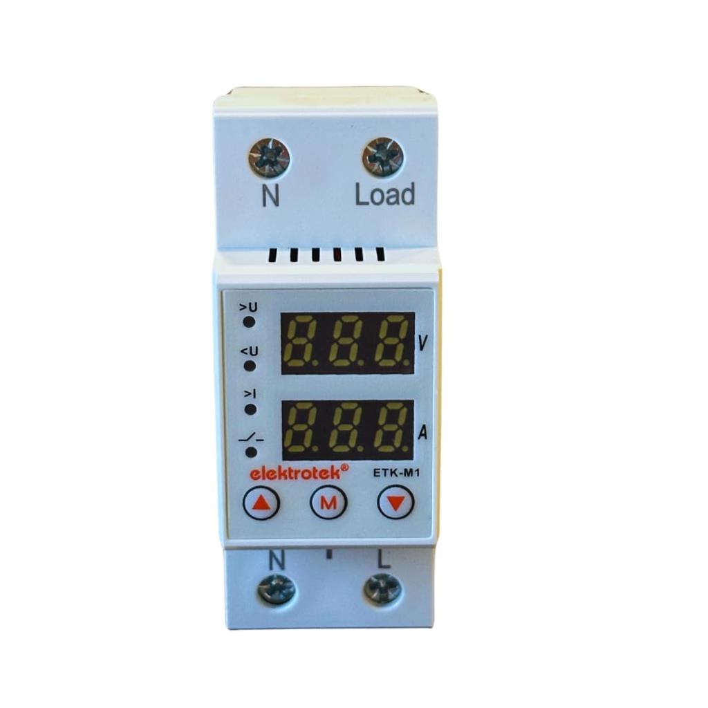 ELEKTROTEK Monofaze Gerilim ve Akım Koruyucu Dijital Röle-Otomat 220 Volt 63A fiyatı