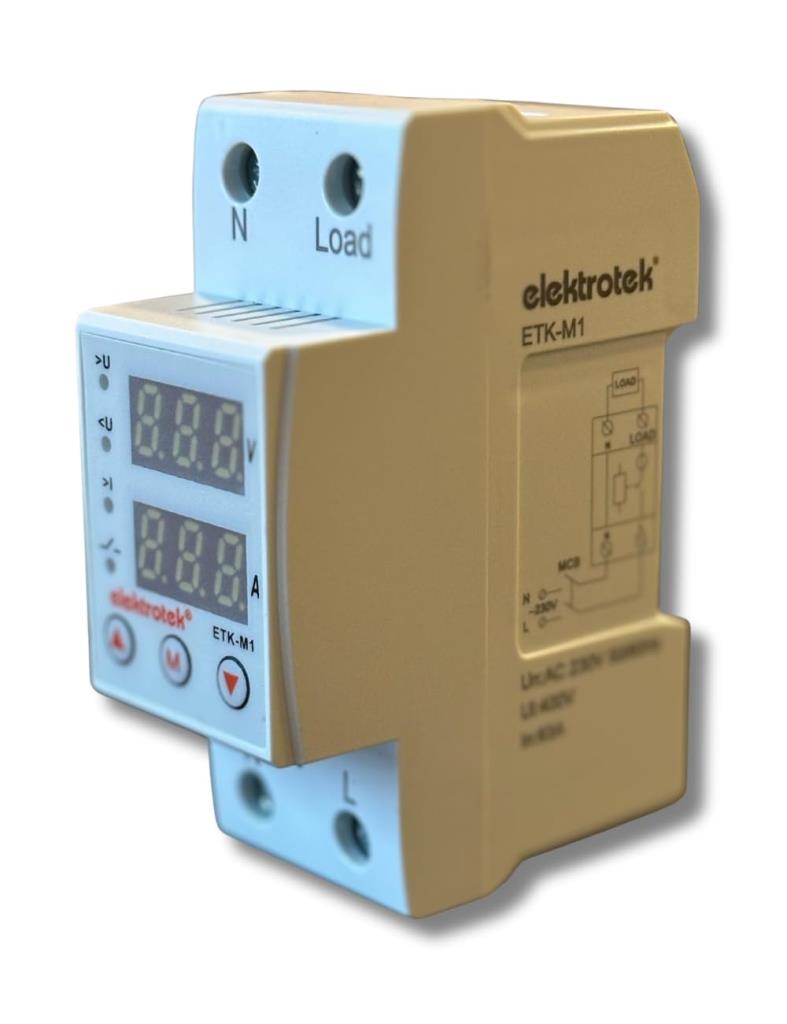 ELEKTROTEK Monofaze Gerilim ve Akım Koruyucu Dijital Röle-Otomat 220 Volt 63A nasıl kullanılır