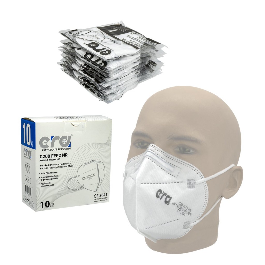 Era C200 Ventilsiz FFP2 NR Partikül Solunum Maskesi 10 lu Paket fiyatı
