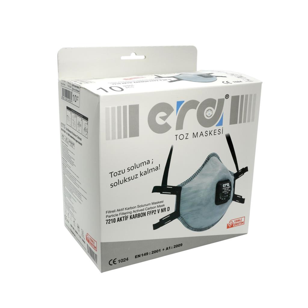 Era Toz Maskesi 7210 Aktif Karbon Ventilli FFP2 V NRD 10 lu Paket ne işe yarar