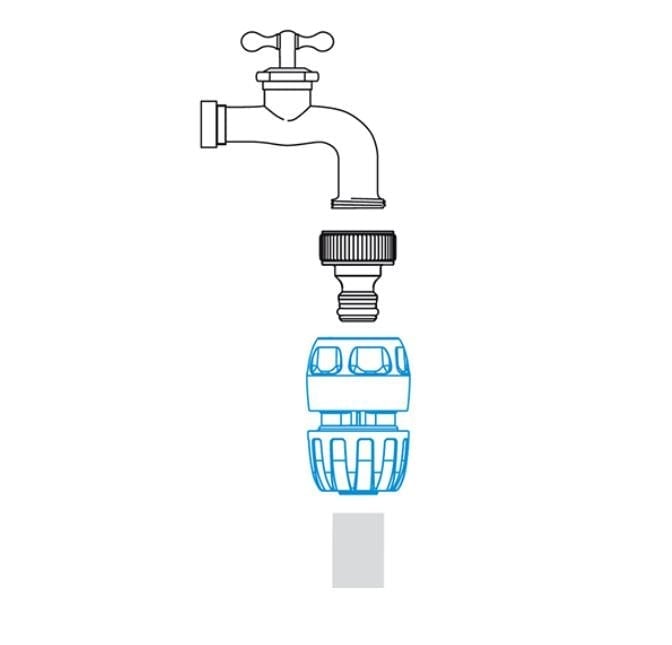 GF Hortum Bağlantı Aparat-Adaptörü Su Stoplu 1/2''-5/8''(8000-5015) nasıl kullanılır