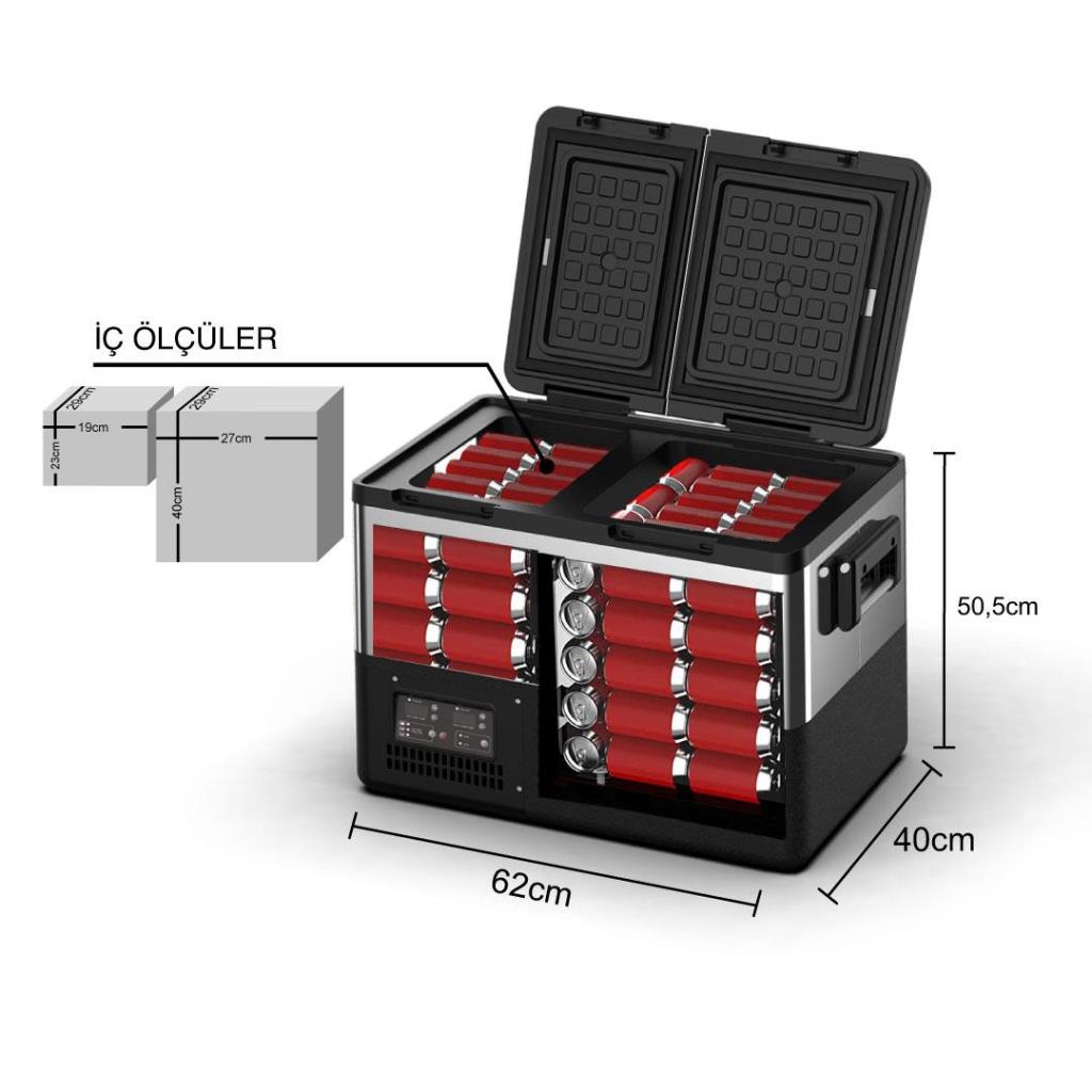 ICECO TCD55 12/24Volt 55 Litre Çift Bölmeli Outdoor Kompresörlü Oto Buzdolabı/Dondurucu ne işe yarar