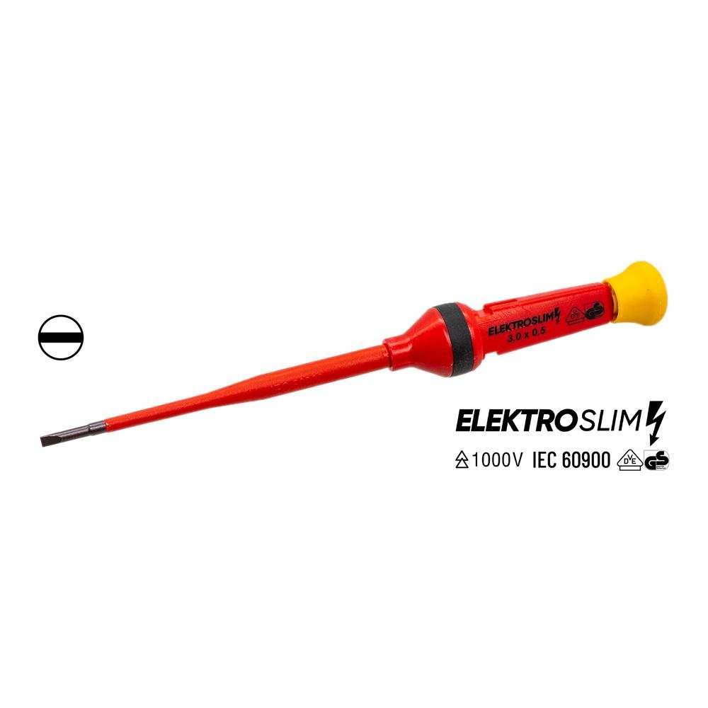 İzeltaş 1000V Elektro Slim Düz Uçlu Tornavida 2.5x75 mm fiyatı
