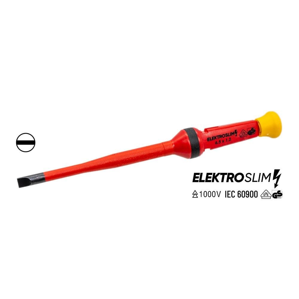 İzeltaş 1000V Elektro Slim Düz Uçlu Tornavida 6.5x100 mm fiyatı