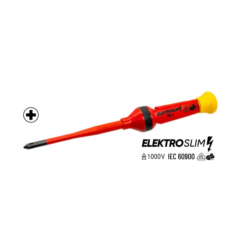 İzeltaş 1000V Elektro Slim Yıldız Uçlu Tornavida PH1 4.5x80 mm fiyatı