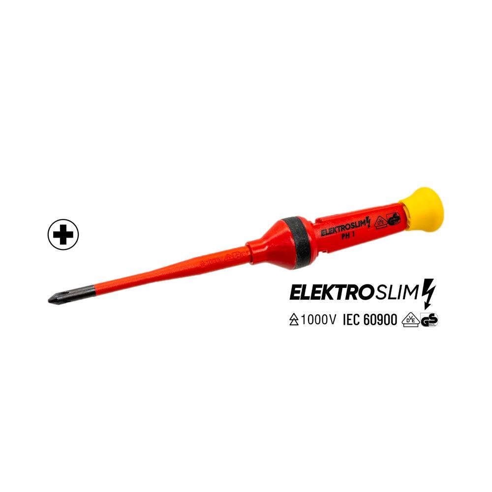 İzeltaş 1000V Elektro Slim Yıldız Uçlu Tornavida PH1 4.5x80 mm fiyatı