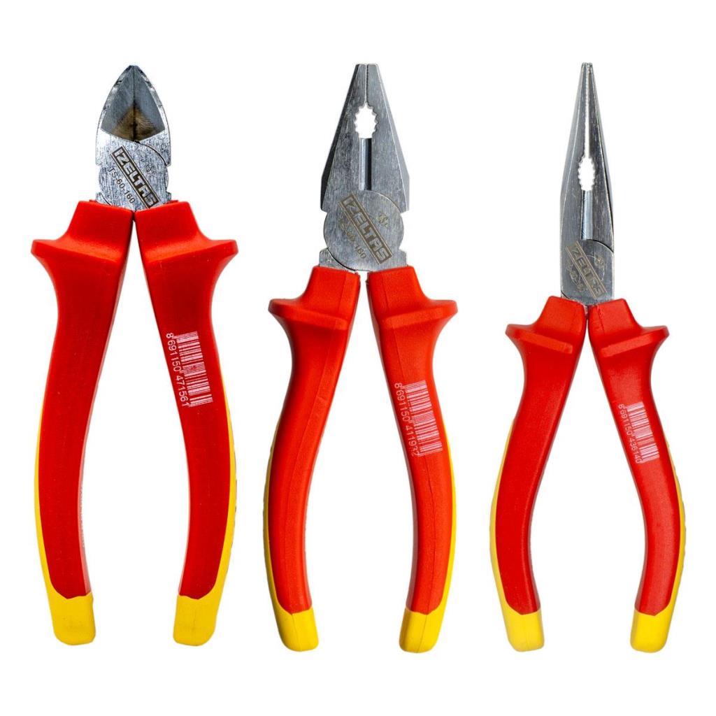 İzeltaş 1000V İzoleli VDE Elektrikçi 160 mm Pense Seti 3 Parça nasıl kullanılır