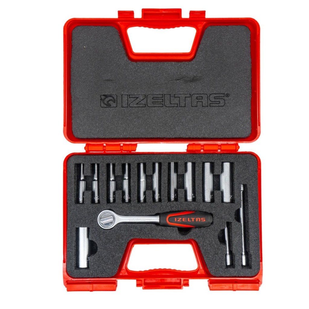 İzeltaş 1107006014 1/4'' Derin Lokma Anahtar Takımı 14 Parça nasıl kullanılır