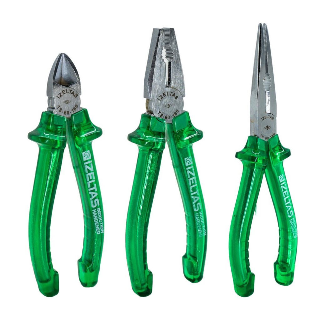 İzeltaş 13000005314 Yeşil Kraft Nostalji Pense Seti 3 Parça nasıl kullanılır