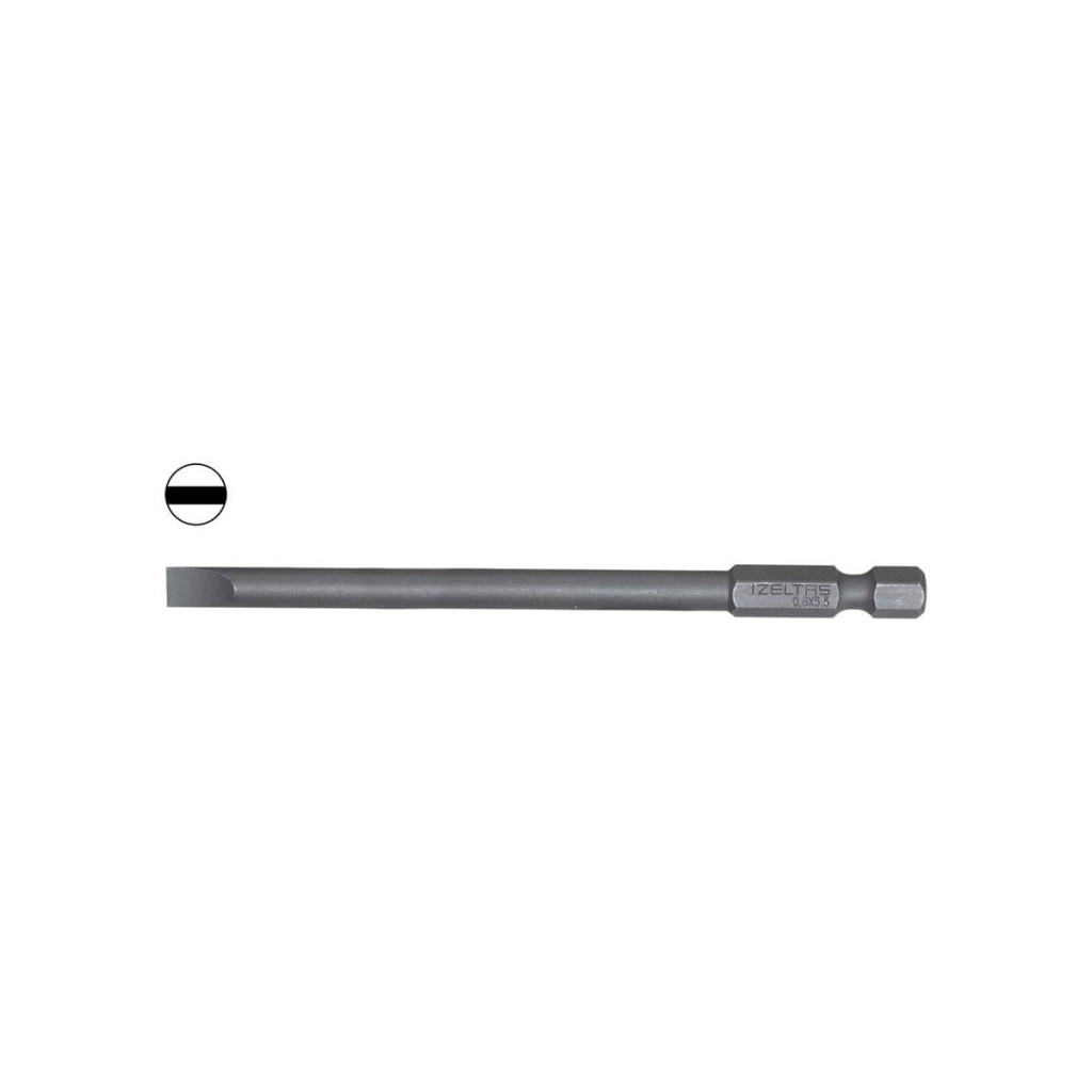 İzeltaş 4860201055 Uzun Düz Bits Uç 5.5x100 mm fiyatı