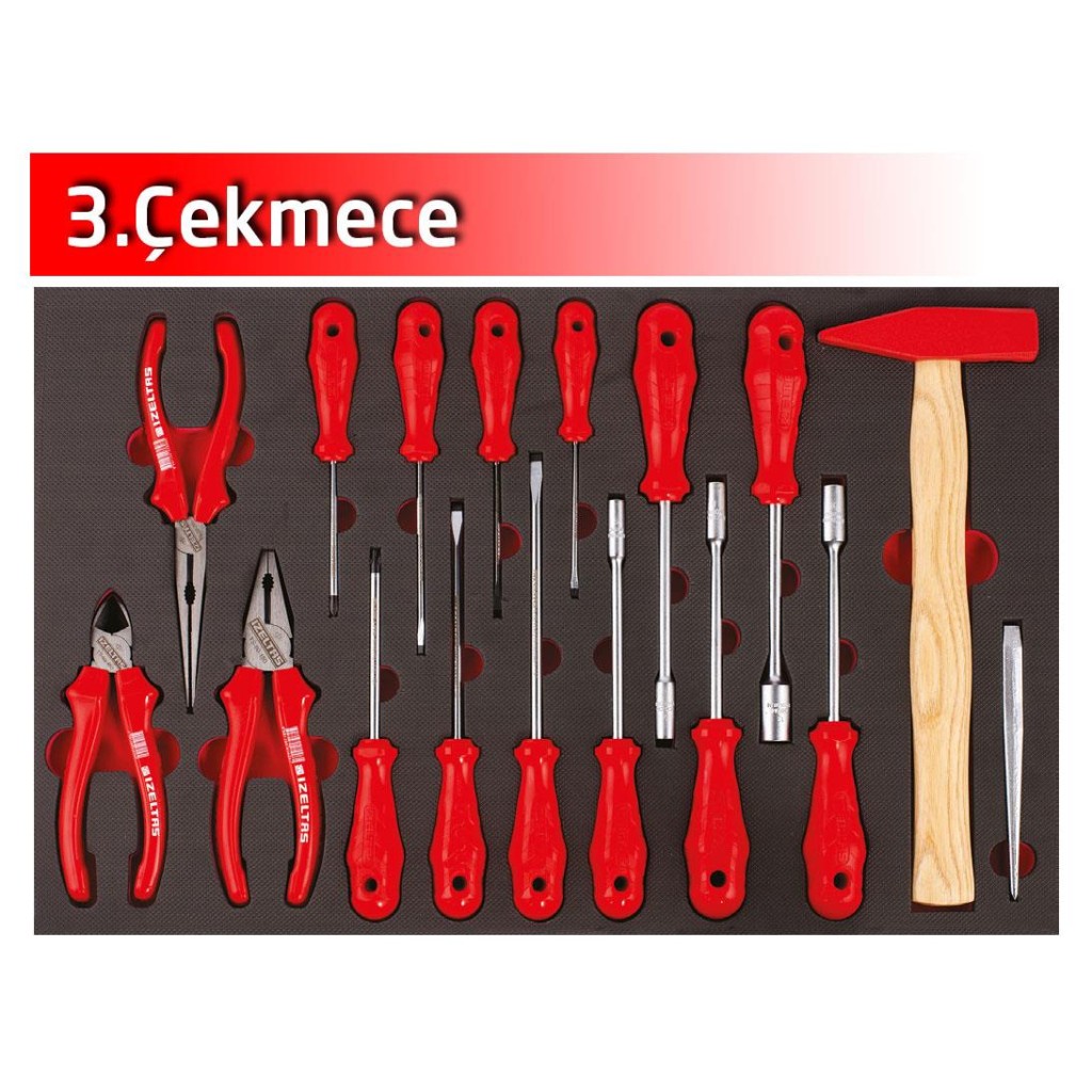 İzeltaş 5 Çekmeceli Partner Mobil Takım Dolabı 118 Parça (Dolu) ne işe yarar