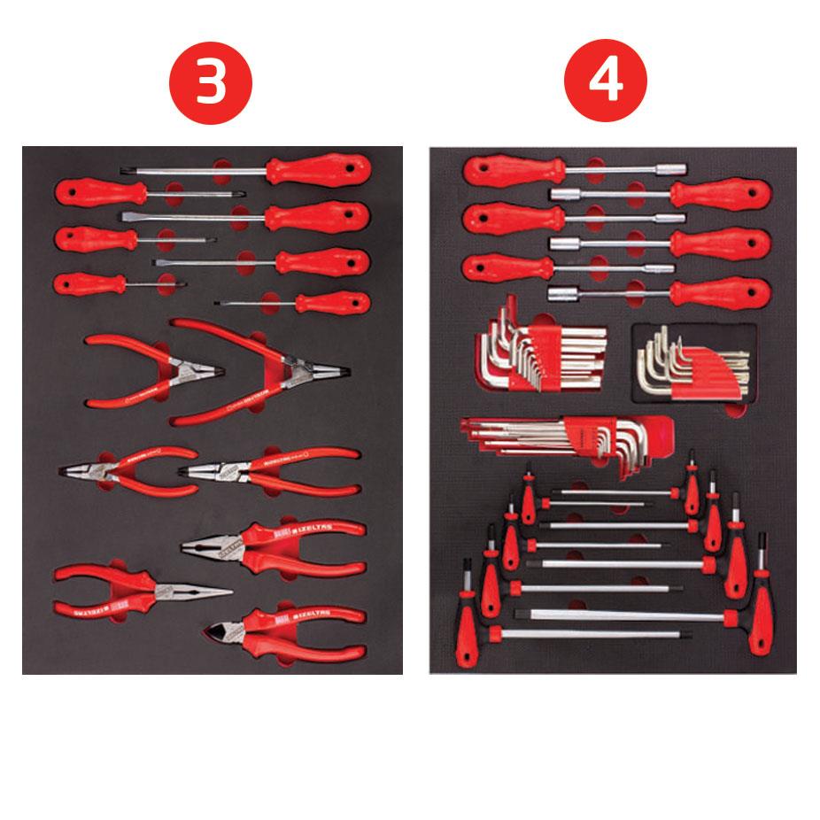 İzeltaş 8245007096 Premium 7 Çekmeceli Takım Dolabı 250 Parça (Dolu) ne işe yarar