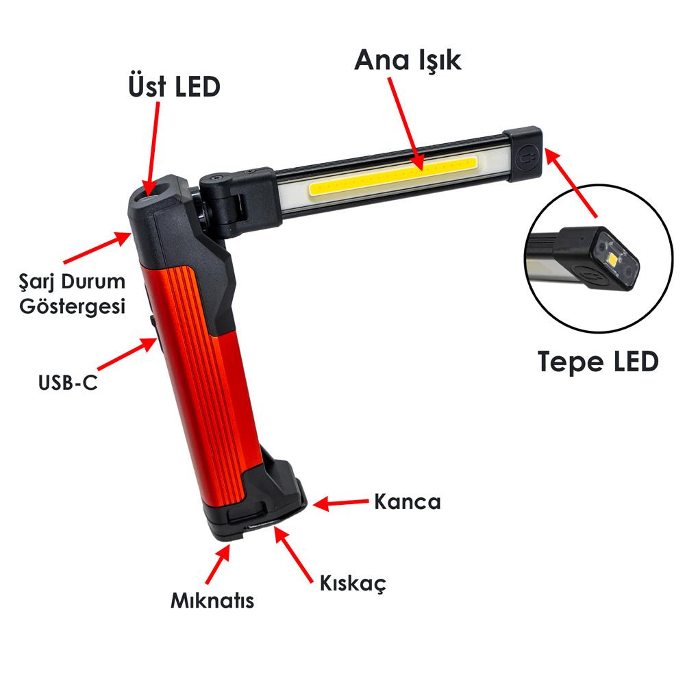 İzeltaş COB LED Şarjlı Katlanır Çalışma Lambası 400 lm nereden bulurum