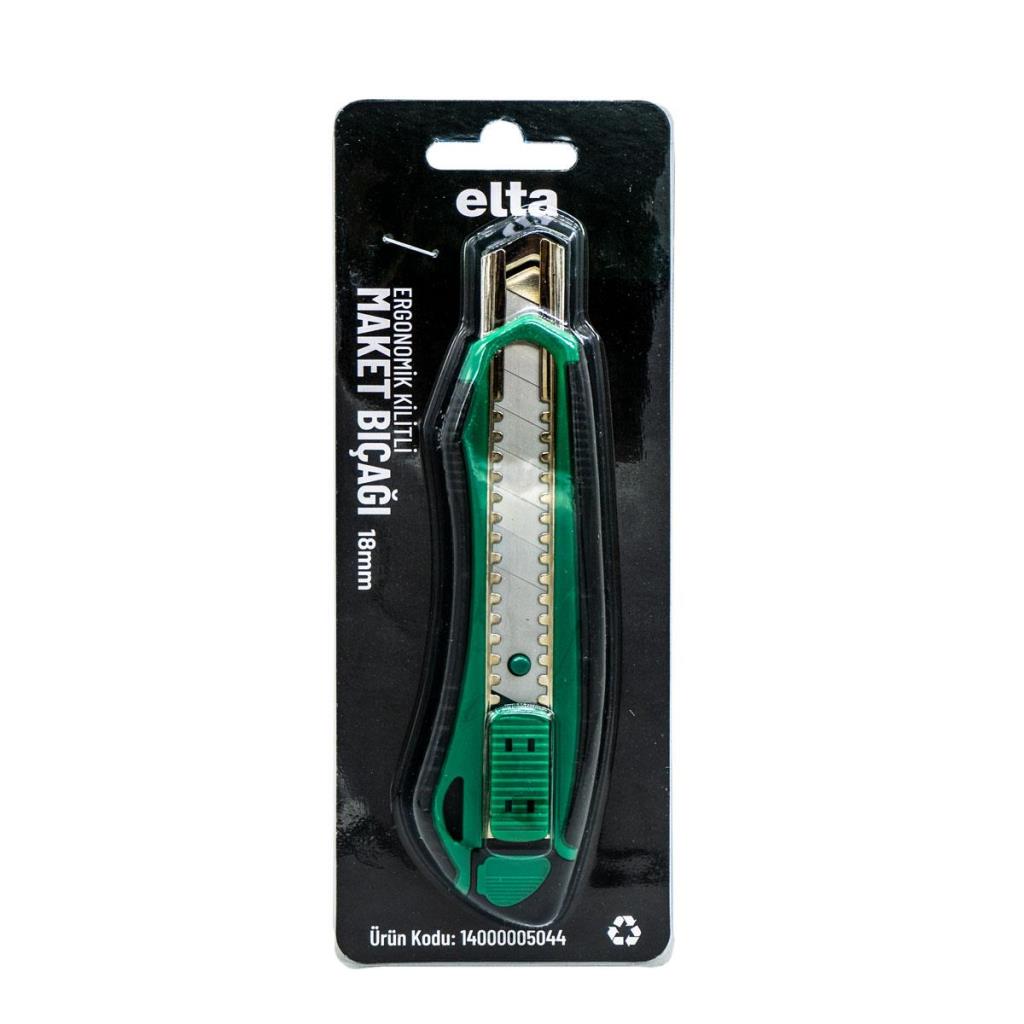İzeltaş Elta Ergonomik Kilitli Geniş Maket Bıçağı 18 mm fiyatı