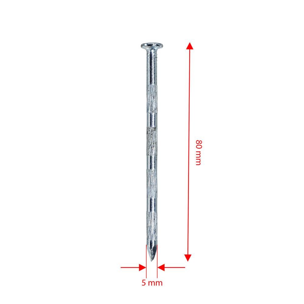 Kanallı Çelik Beton Çivisi Beyaz 5x80 mm (100 lü Paket) ne işe yarar